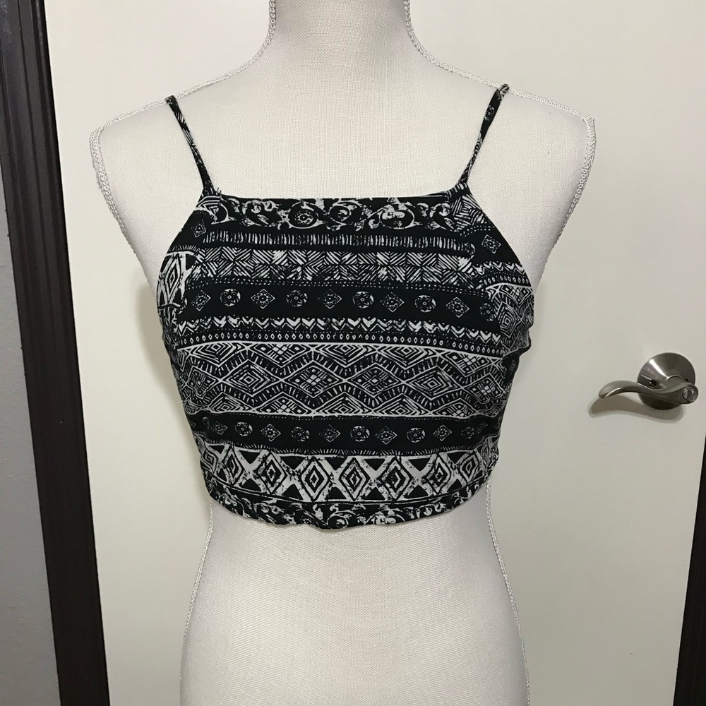 Tied back crop top